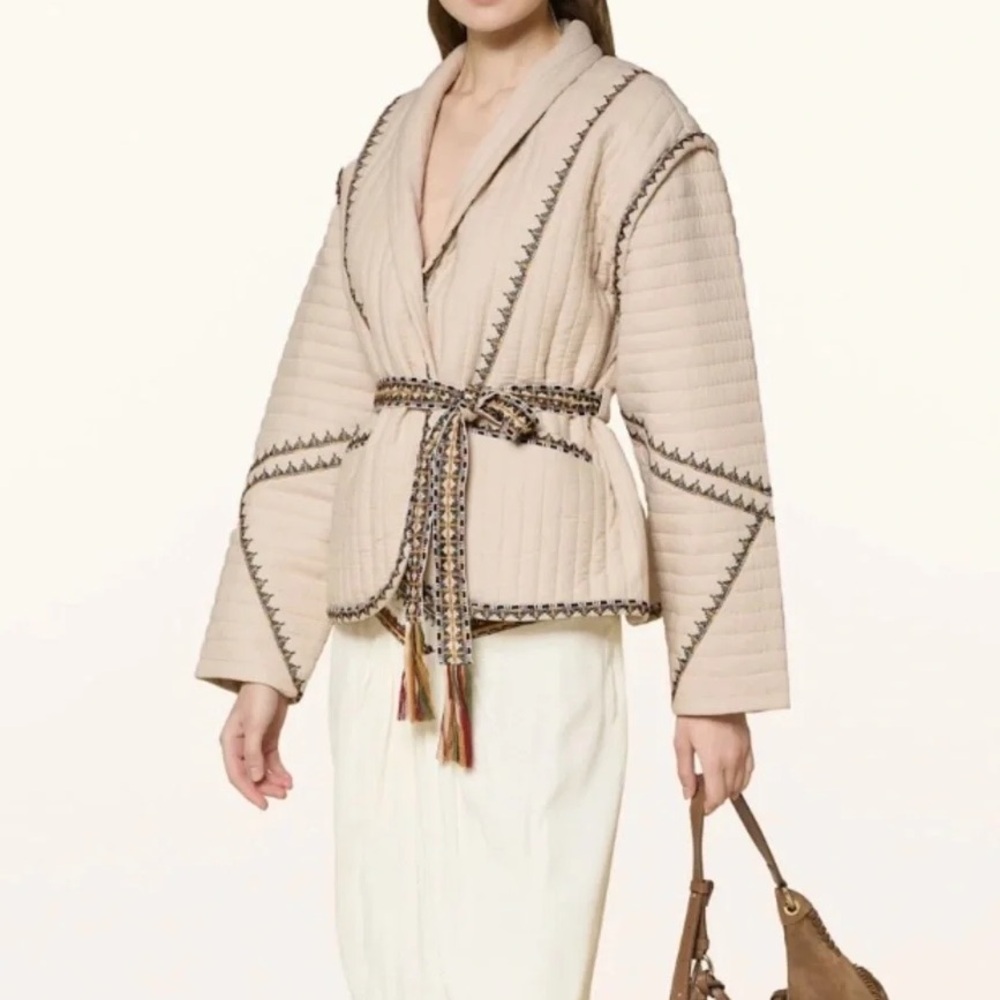 Magashino Quilt Cream Wrap Jacket - Picture 3 of 10